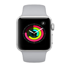 Apple Watch 3 42mm Silver Aluminum Case with GPS Sport Band MQL02LL/A (Fog)