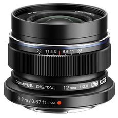 Olympus M.Zuiko Digital ED 12mm f/2.0 Black Lens