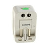 Universal Travel Power Plug Adapter White