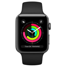 Apple Watch Series 3 38mm Space Gray Aluminium Case with Sport Band MQKV2LL/A (Black)