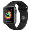 Apple Watch Series 3 38mm Space Gray Aluminium Case with Sport Band MQKV2LL/A (Black)
